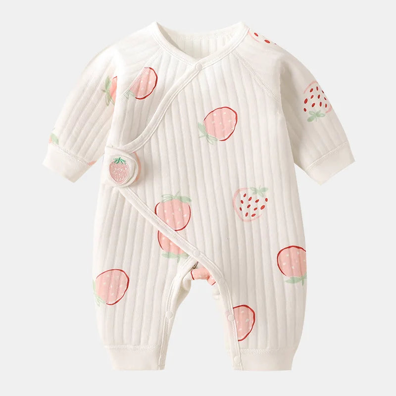Cozy Crew Club Strawberry Boucle Wrap Babygrow | Casa Childrenswear