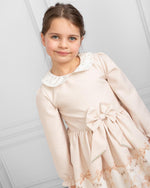 Caramelo Mink Carousel Dream Peter Pan Collar Dress | Casa Childrenswear