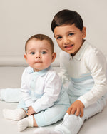 Caramelo Sky Pique Zip Neck Polo Set | Casa Childrenswear