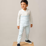 Caramelo Sky Pique Zip Neck Polo Set | Casa Childrenswear