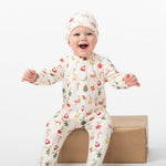 Caramelo Ivory Brushed Cotton Christmas Pyjamas with Hat | Casa Childrenswear