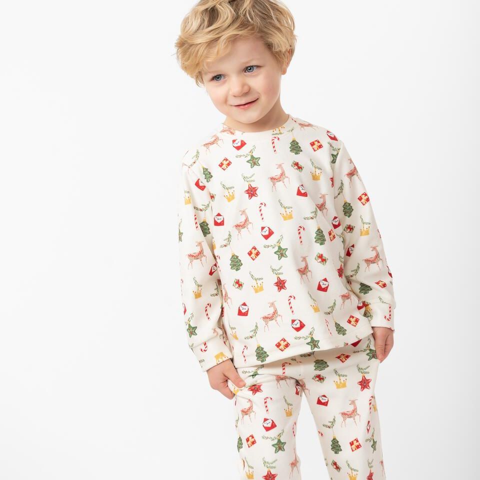 Caramelo Ivory Brished Cotton Pyjamas | Casa Childrenswear