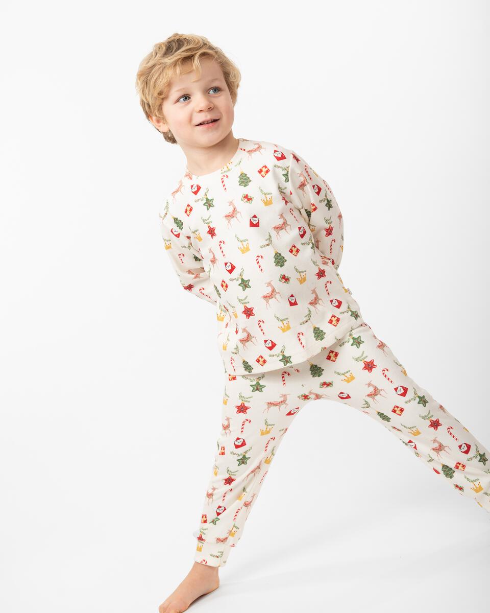 Caramelo Ivory Brished Cotton Pyjamas | Casa Childrenswear