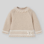 Paz Rodriguez Baby Girls Beige Knitted Set - back view
