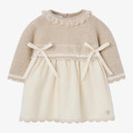 Paz Rodriguez Baby Girls Beige Dress - front view