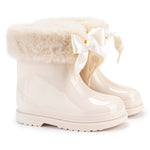 Igor Bimbi Cream Soft Low Boot with Bow | Casa Childrenswear