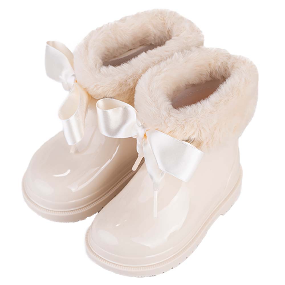 Igor Bimbi Cream Soft Low Boot with Bow | Casa Childrenswear