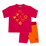 A Dee Marnie Pink Colour Block Cycling Short Set | Casa Childrenswear