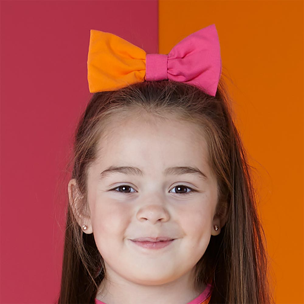 A Dee Miranda Pink Colour Block Bow Hairclip | Casa Childrenswear