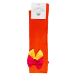 A Dee Maxine Orange Bow Knee High Sock | Casa Childrenswear