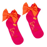 A Dee Margerie Pink Colour Block Heart Print Ankle Sock | Casa Childrenswear