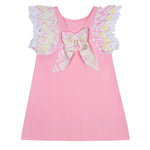 A Dee Lynne Pink Chevron Bow Sweat Dress | Casa Childrenswear