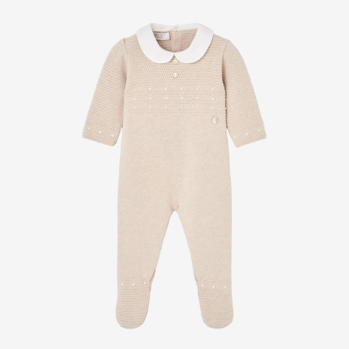 Paz Rodriguez Baby Girls Peach Babygrow | Casa Childrenswear