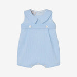 Paz Rodriguez Baby Boys Sleeveless Blue Romper | Casa Childrenswear