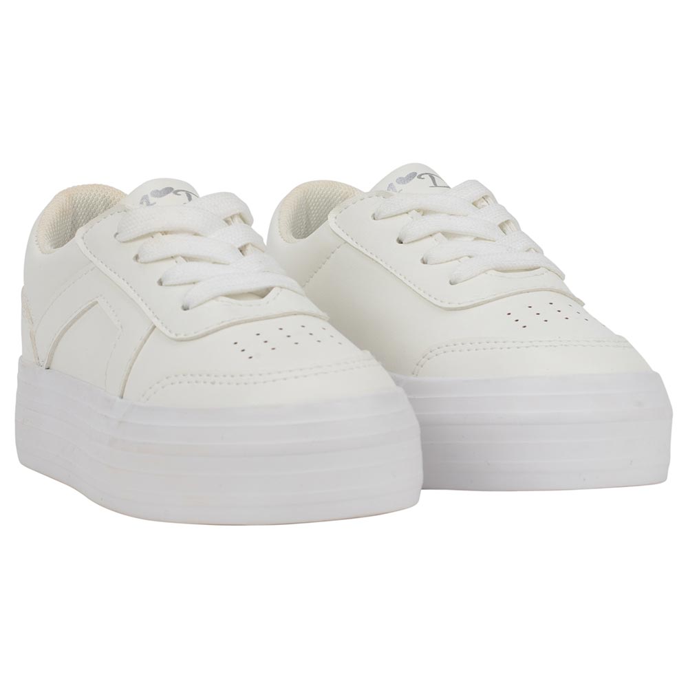 A Dee Patty White Platform Trainer | Casa Childrenswear