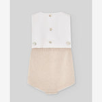 Paz Rodriguez Baby Girls Peach & White Sleeveless Romper | Casa Childrenswear