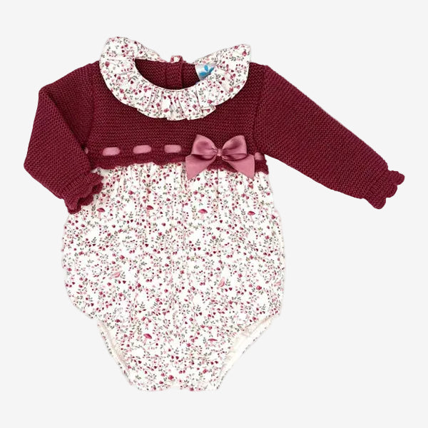 Baby Girls Wine Romper