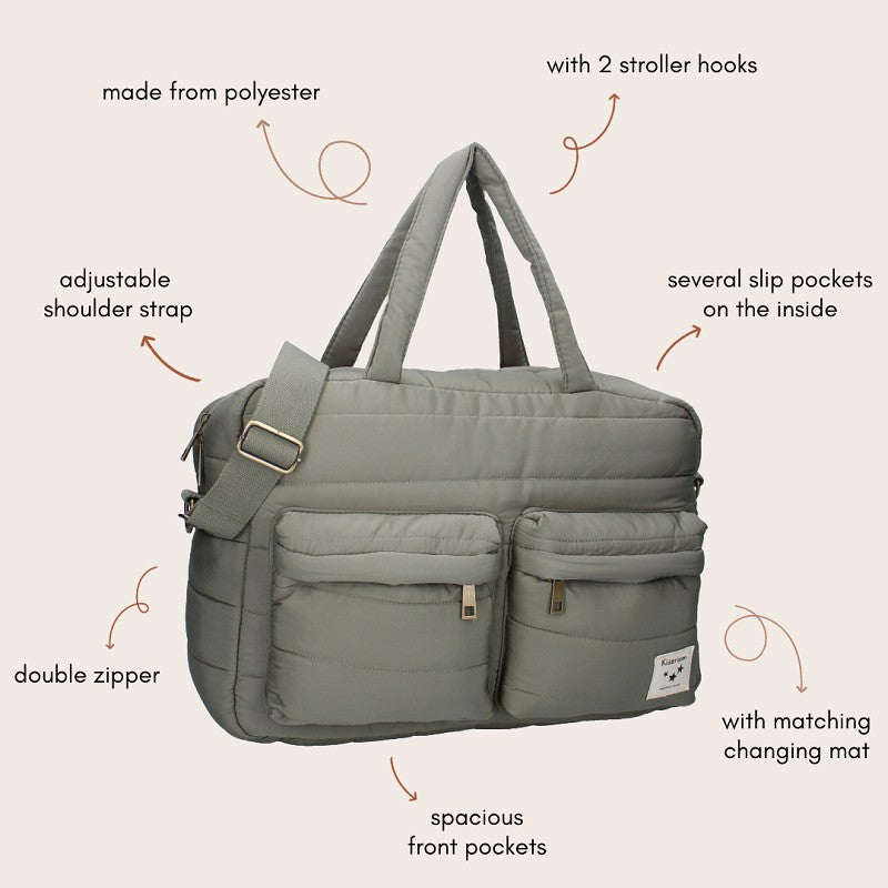 Kidzroom Vienna Gracious Green Changing Bag | Casa Childrenswear