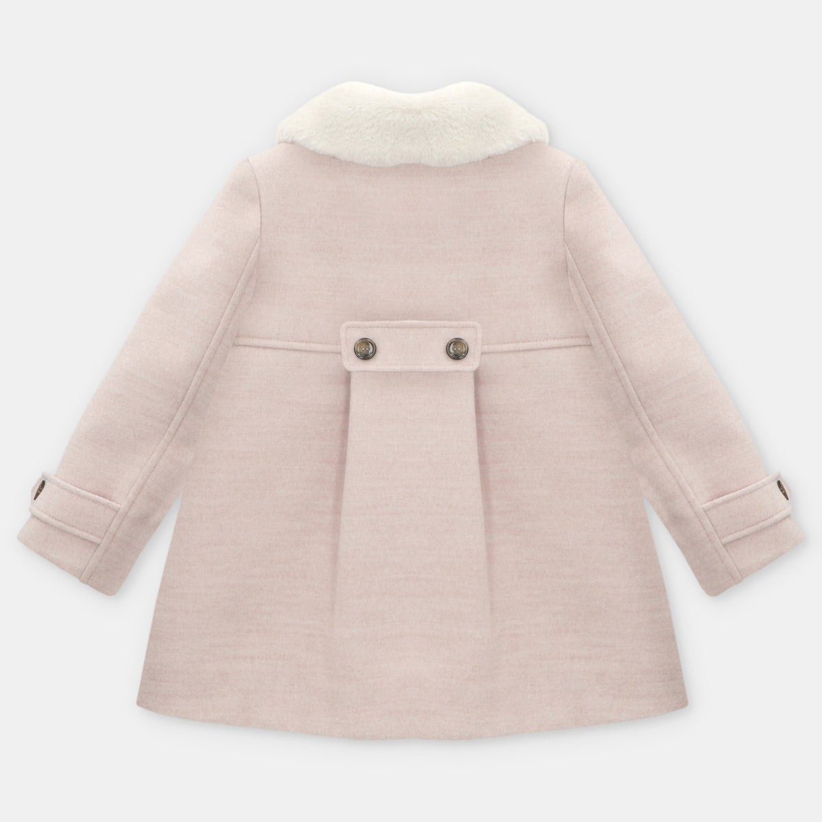 Martin Aranda Infant Girls Pink Woven Coat - back view