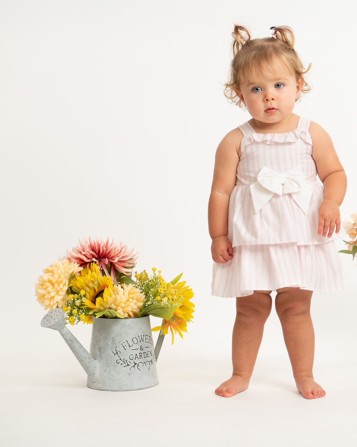 Caramelo Baby Girls Pink Layered Dress and Pant Set | Casa Childrenswear