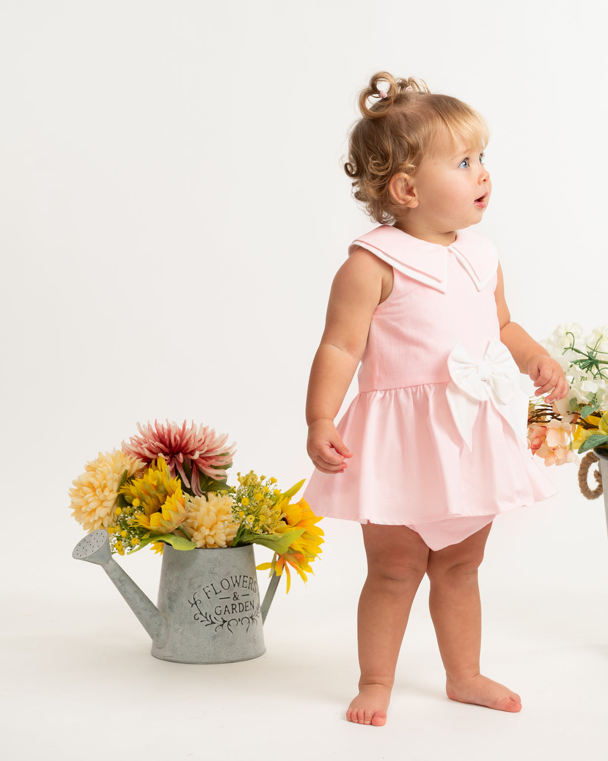 Caramelo Girls Pink Sailor Dress and Pant Set | Casa Childrenswear