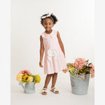 Caramelo Girls Pink Woven Sailor Dress | Casa Childrenswear