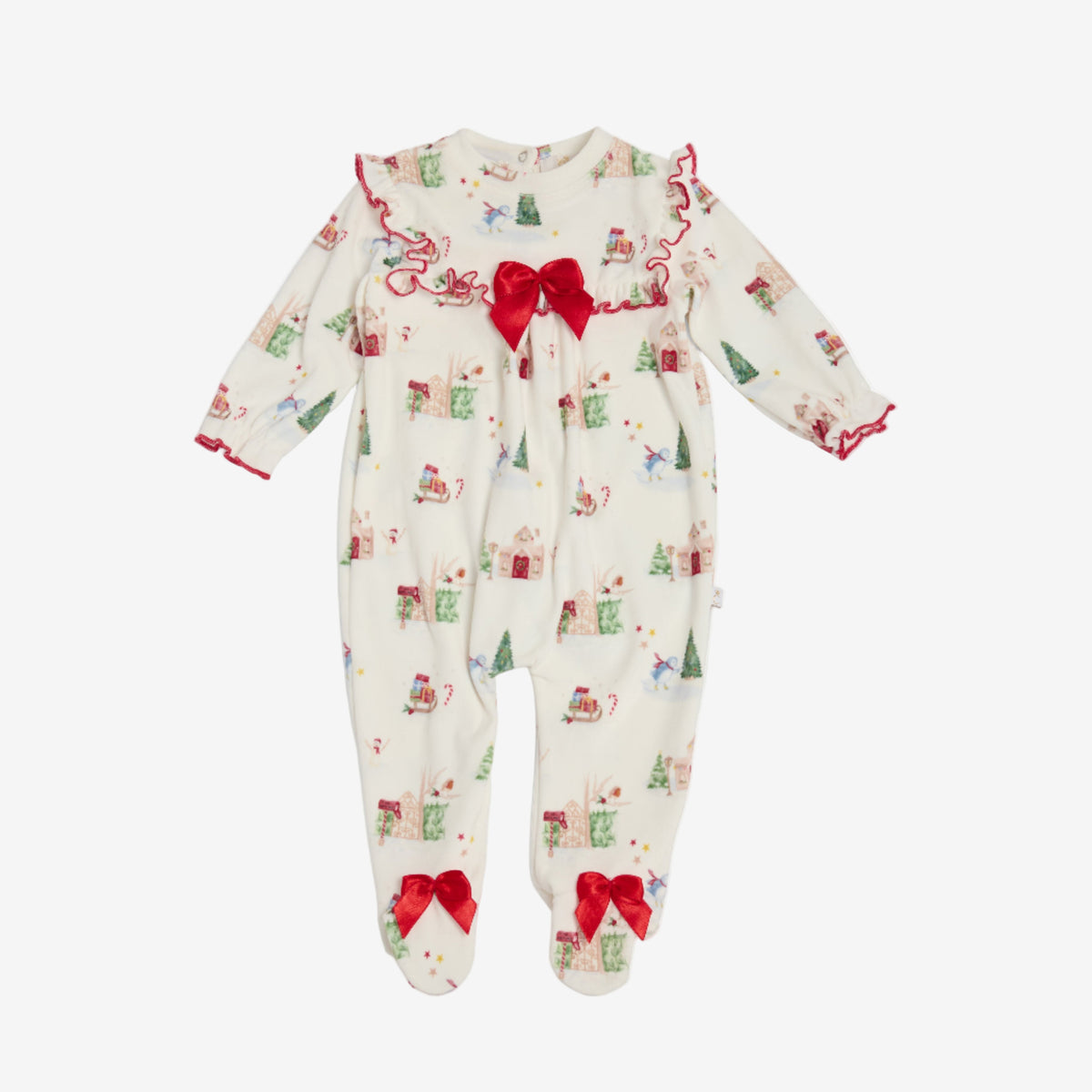 Caramelo Baby Girls Xmas Sleepsuit | Casa Childrenswear