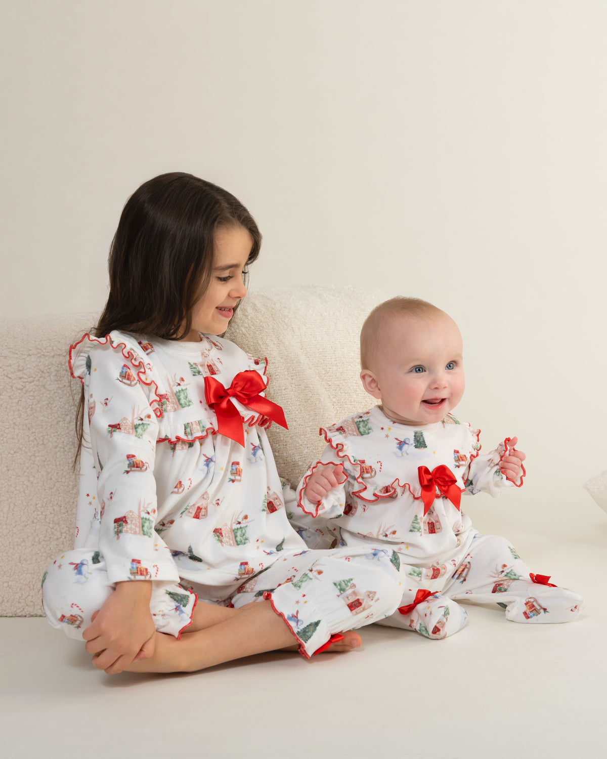 Caramelo Baby Girls Xmas Sleepsuit | Casa Childrenswear