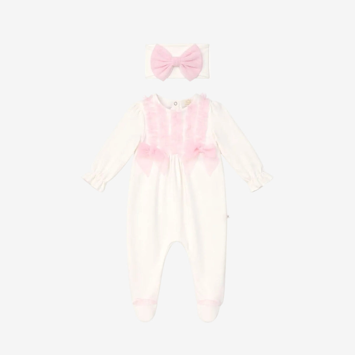 Caramelo Baby Girls Ivory Frill Babygrow | Casa Childrenswear