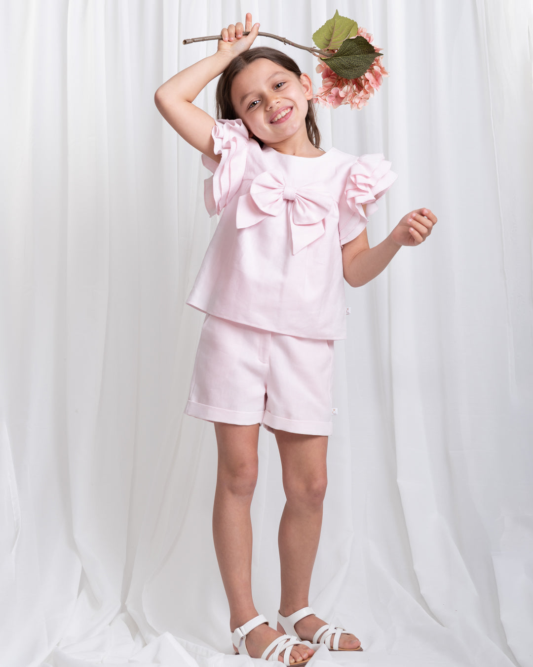 Caramelo Pink Summer Fete Short Set | Casa Childrenswear