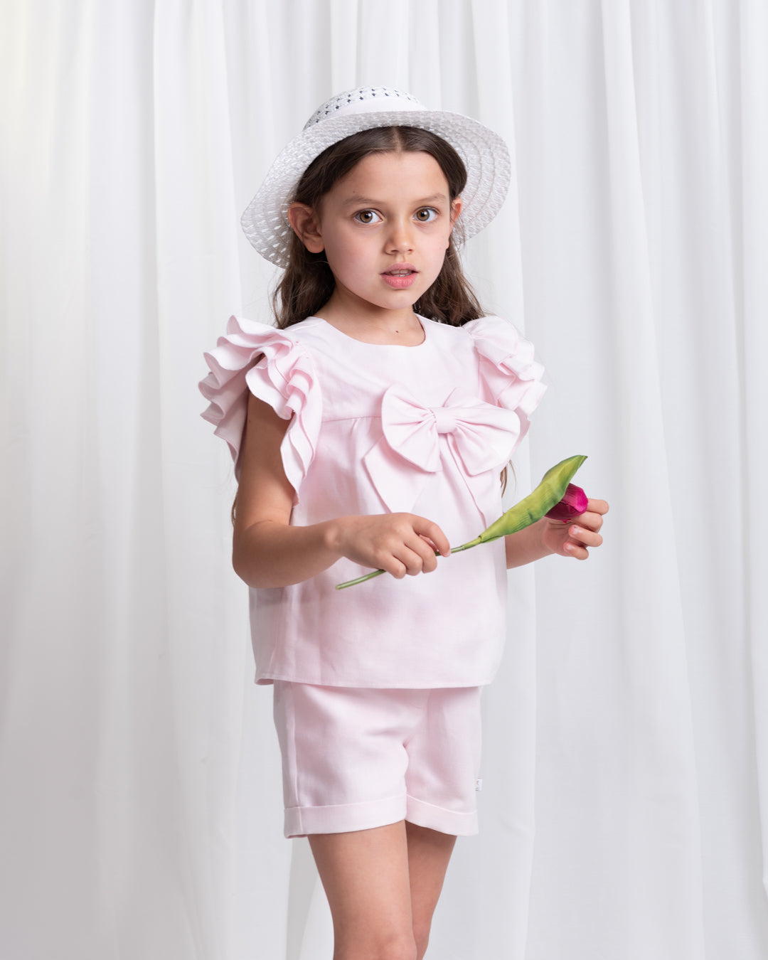 Caramelo Pink Summer Fete Short Set | Casa Childrenswear