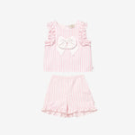Caramelo Girls Layered Pink Ruffle Short Set | Casa Childrenswear