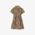 Burberry Girls Beige Check Dress | Casa Childrenswear
