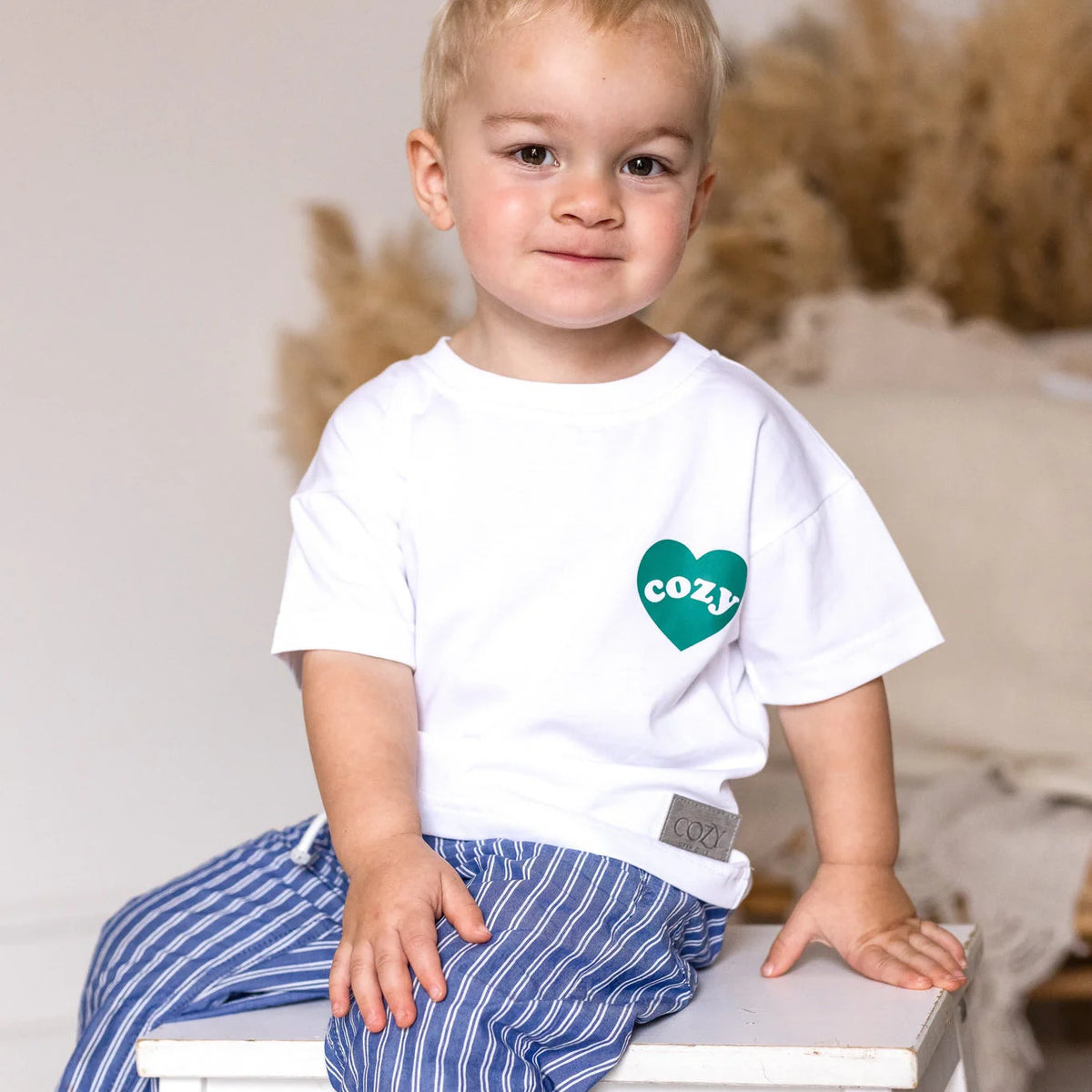 Cozy Crew Club Graphic Green Heart Tee | Casa Childrenswear