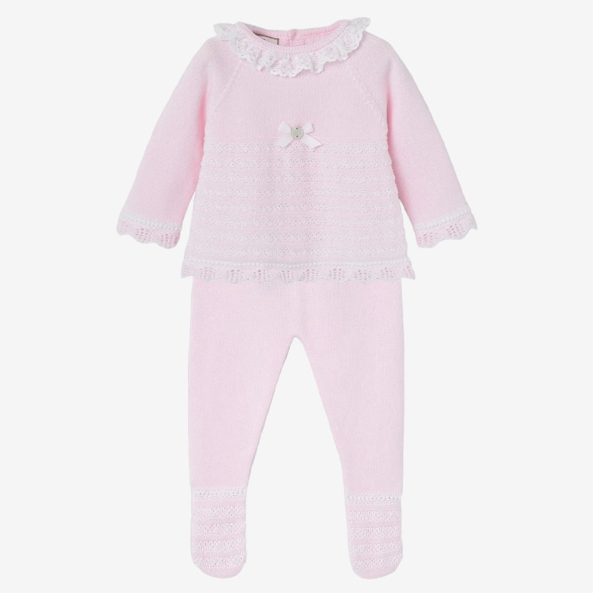 Paz Rodriguez Baby Girls Pink Sweater & Leggings Set | Casa Childrenswear