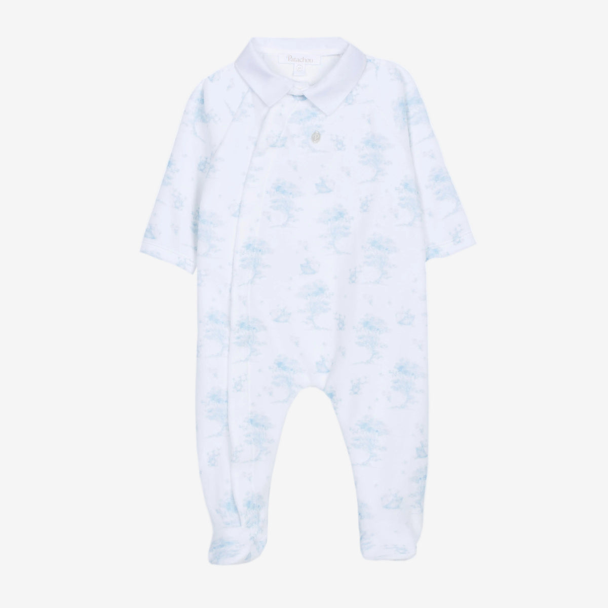 Patachou Baby Boys Light Blue Printed Babygrow | Casa Childrenswear