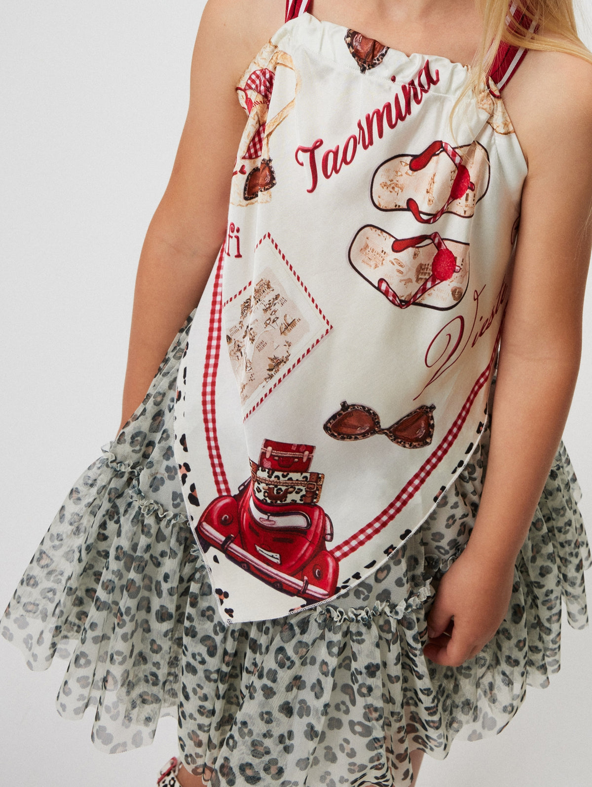 Monnalisa Holiday Scarf Top | Casa Childrenswear