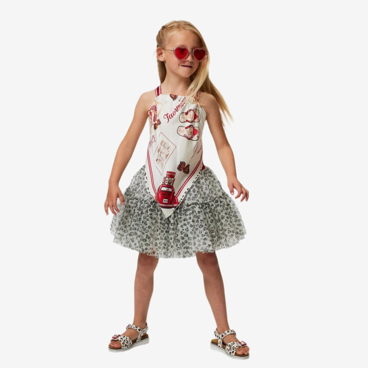 Monnalisa Holiday Scarf Top | Casa Childrenswear