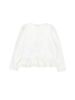 Monnalisa House Print Long Sleeve Frill T-Shirt | Casa Childrenswear