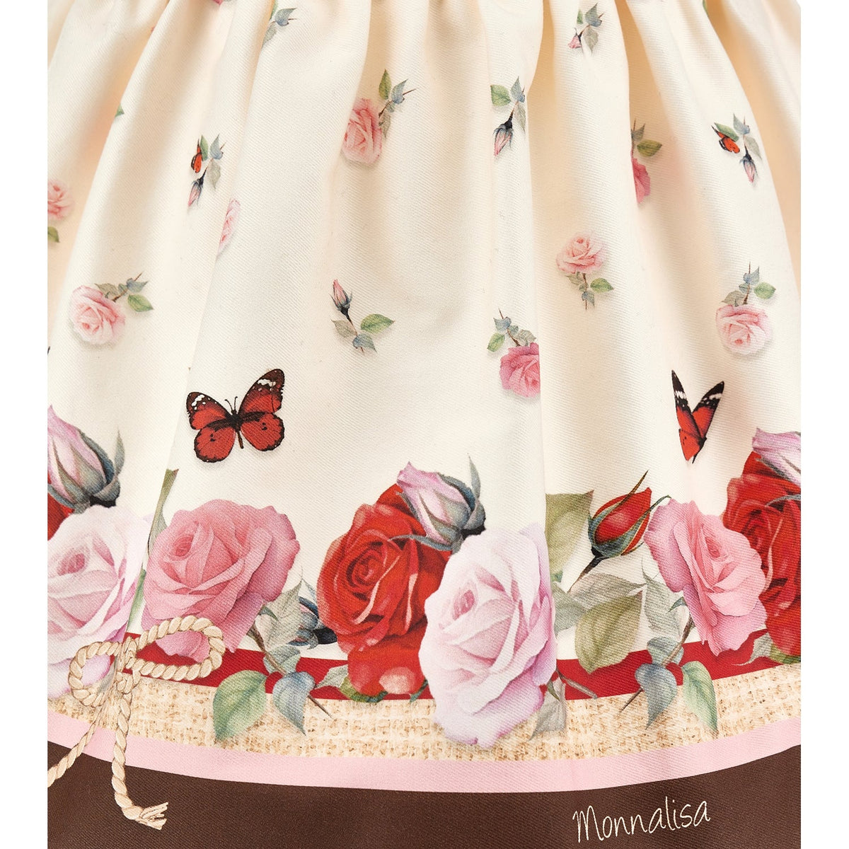 Monnalisa Girls Rose Gabardina Skirt | Casa Childrenswear