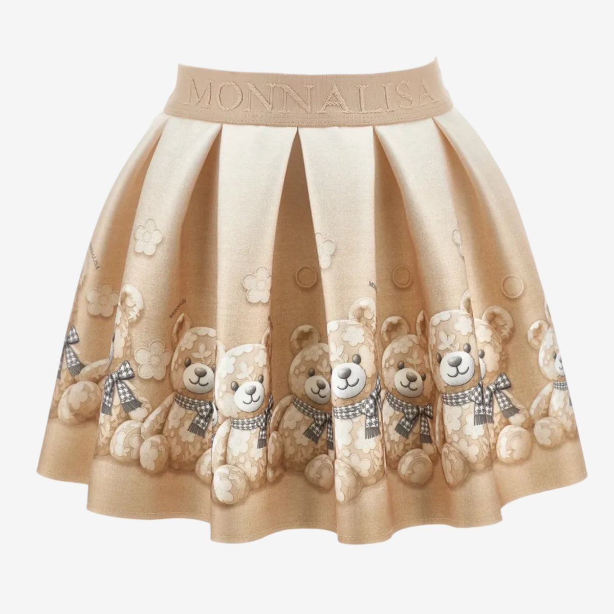 Monnalisa Girls Bear Neoprene Skirt | Casa Childrenswear