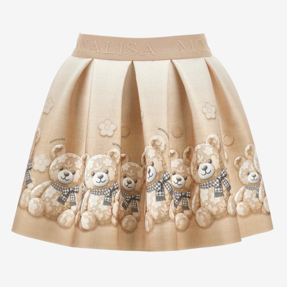 Monnalisa Girls Bear Neoprene Skirt | Casa Childrenswear