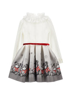 Girls White Bear Dress