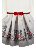Girls White Bear Dress