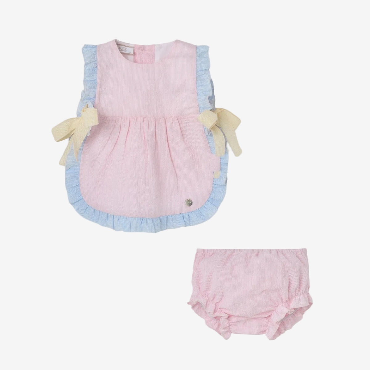 Paz Rodriguez Baby Girls Pink Woven Dress with Pants | Casa Childrenswear