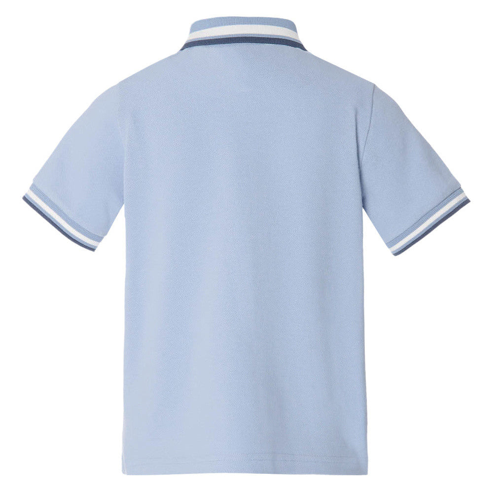Moncler Enfant Boys Blue Polo | Casa Childrenswear