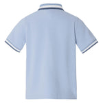Moncler Enfant Boys Blue Polo | Casa Childrenswear