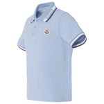 Moncler Enfant Boys Blue Polo | Casa Childrenswear