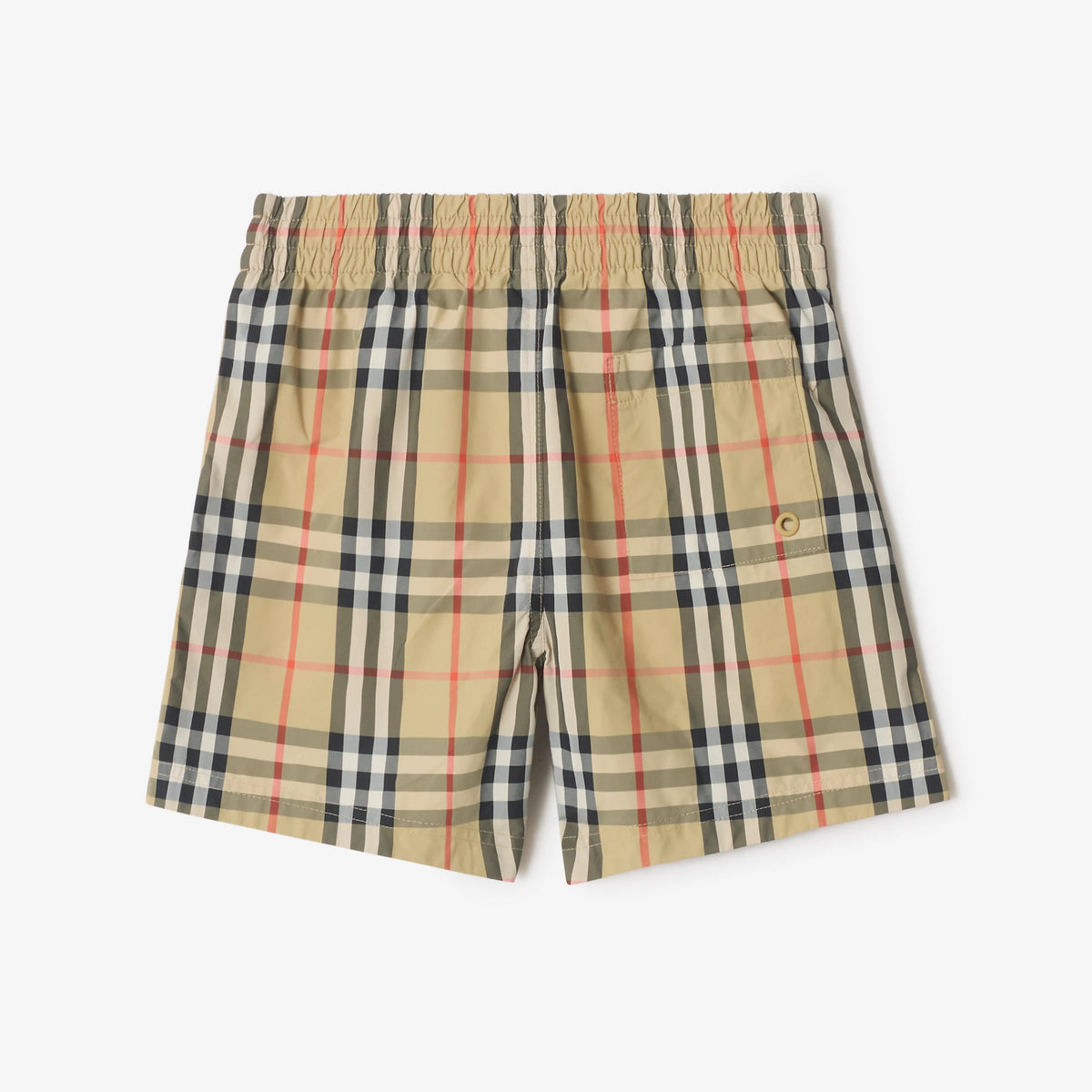 Burberry Boys Beige Check Swim Shorts | Casa Childrenswear
