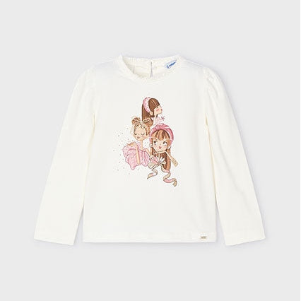 Mayoral Natur-Pink L/S T-Shirt | Casa Childrenswear